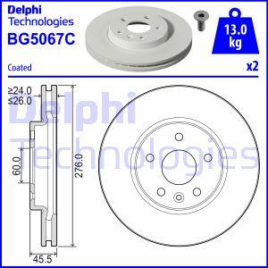 Delphi BG5067C - Тормозной диск autosila-amz.com