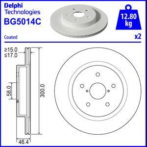 Delphi BG5014C - Тормозной диск autosila-amz.com