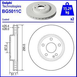 Delphi BG5011C - Тормозной диск autosila-amz.com