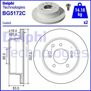 Delphi BG5172C - Тормозной диск autosila-amz.com