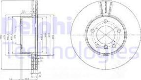 Delphi BG3998 - Тормозной диск autosila-amz.com