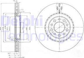 Delphi BG3993 - Тормозной диск autosila-amz.com