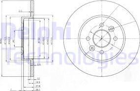 Delphi BG3992 - Тормозной диск autosila-amz.com