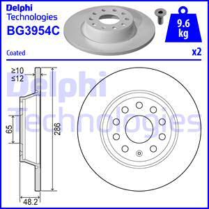 Delphi BG3954C - Тормозной диск autosila-amz.com