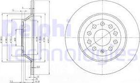 Delphi BG3956-C - Тормозной диск autosila-amz.com