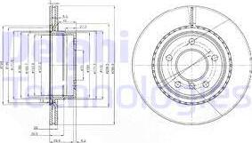 Delphi BG3901C-18B1 - Тормозной диск autosila-amz.com