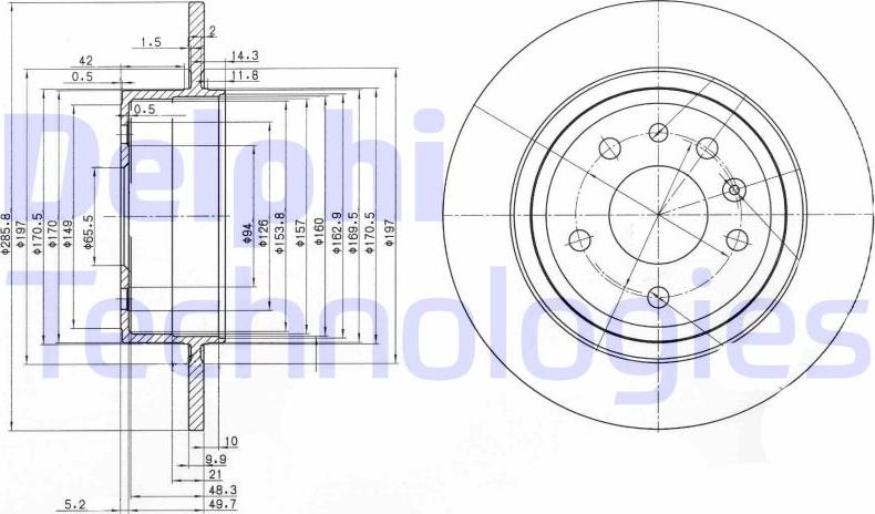 Delphi BG3908C - Тормозной диск autosila-amz.com