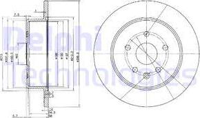 Delphi BG3907 - Тормозной диск autosila-amz.com