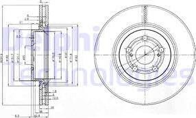 Delphi BG3914 - Тормозной диск autosila-amz.com