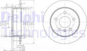 Delphi BG3910 - Тормозной диск autosila-amz.com