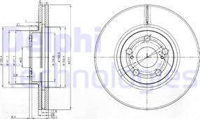 Delphi BG3913 - Тормозной диск autosila-amz.com