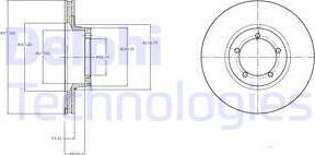 Delphi BG3984 - Тормозной диск autosila-amz.com