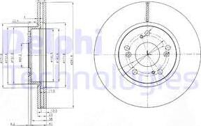 Delphi BG3980C - Тормозной диск autosila-amz.com