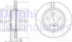 Delphi BG3938 - Тормозной диск autosila-amz.com