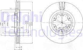 Delphi BG3972 - Тормозной диск autosila-amz.com