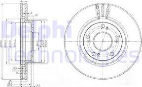 Delphi BG3977 - Тормозной диск autosila-amz.com