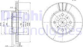 Delphi BG3414 - Тормозной диск autosila-amz.com