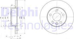 Delphi BG3415 - Тормозной диск autosila-amz.com