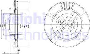 Delphi BG3413 - Тормозной диск autosila-amz.com
