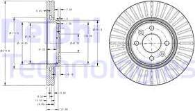 Delphi BG3430 - Тормозной диск autosila-amz.com