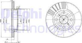 Delphi BG3424 - Тормозной диск autosila-amz.com