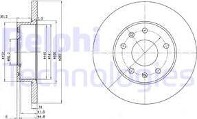 Delphi BG3426 - Тормозной диск autosila-amz.com