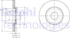 Delphi BG3421C - Тормозной диск autosila-amz.com