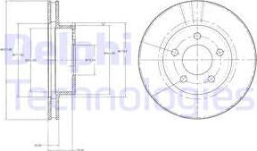 Delphi BG3546 - Тормозной диск autosila-amz.com