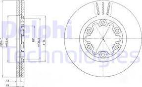 Delphi BG3559 - Тормозной диск autosila-amz.com