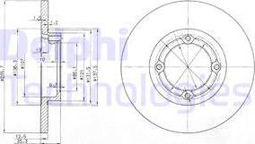 Delphi BG3551 - Тормозной диск autosila-amz.com