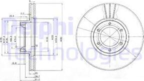 Delphi BG3553 - Тормозной диск autosila-amz.com