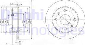 Delphi BG3561 - Тормозной диск autosila-amz.com