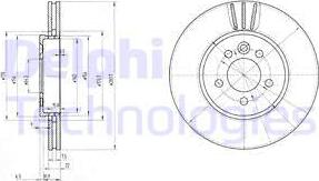 Delphi BG3503 - Тормозной диск autosila-amz.com