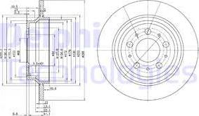 Delphi BG3515C - Тормозной диск autosila-amz.com