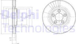 Delphi BG3511 - Тормозной диск autosila-amz.com