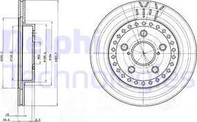 Delphi BG3536 - Тормозной диск autosila-amz.com