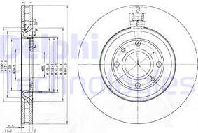 Delphi BG3529 - Тормозной диск autosila-amz.com