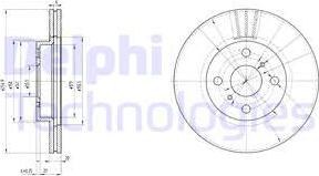 Delphi BG3520 - Тормозной диск autosila-amz.com