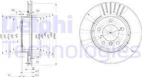 Delphi BG3527 - Тормозной диск autosila-amz.com