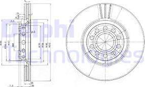 Delphi BG3657C - Тормозной диск autosila-amz.com