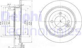 Delphi BG3662C-18B1 - Тормозной диск autosila-amz.com