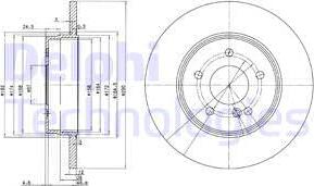 Delphi BG3602 - Тормозной диск autosila-amz.com