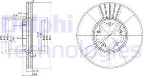 Delphi BG3676 - Тормозной диск autosila-amz.com