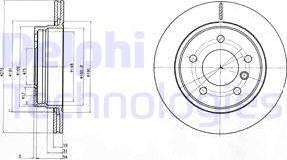Delphi BG3041 - Тормозной диск autosila-amz.com