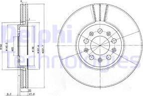 Delphi BG3035-C - Тормозной диск autosila-amz.com