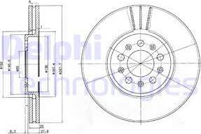 Delphi BG3035 - Тормозной диск autosila-amz.com