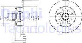 Delphi BG3030 - Тормозной диск autosila-amz.com