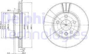 Delphi BG3025 - Тормозной диск autosila-amz.com