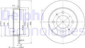 Delphi BG3070 - Тормозной диск autosila-amz.com