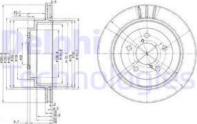 Delphi BG3154 - Тормозной диск autosila-amz.com